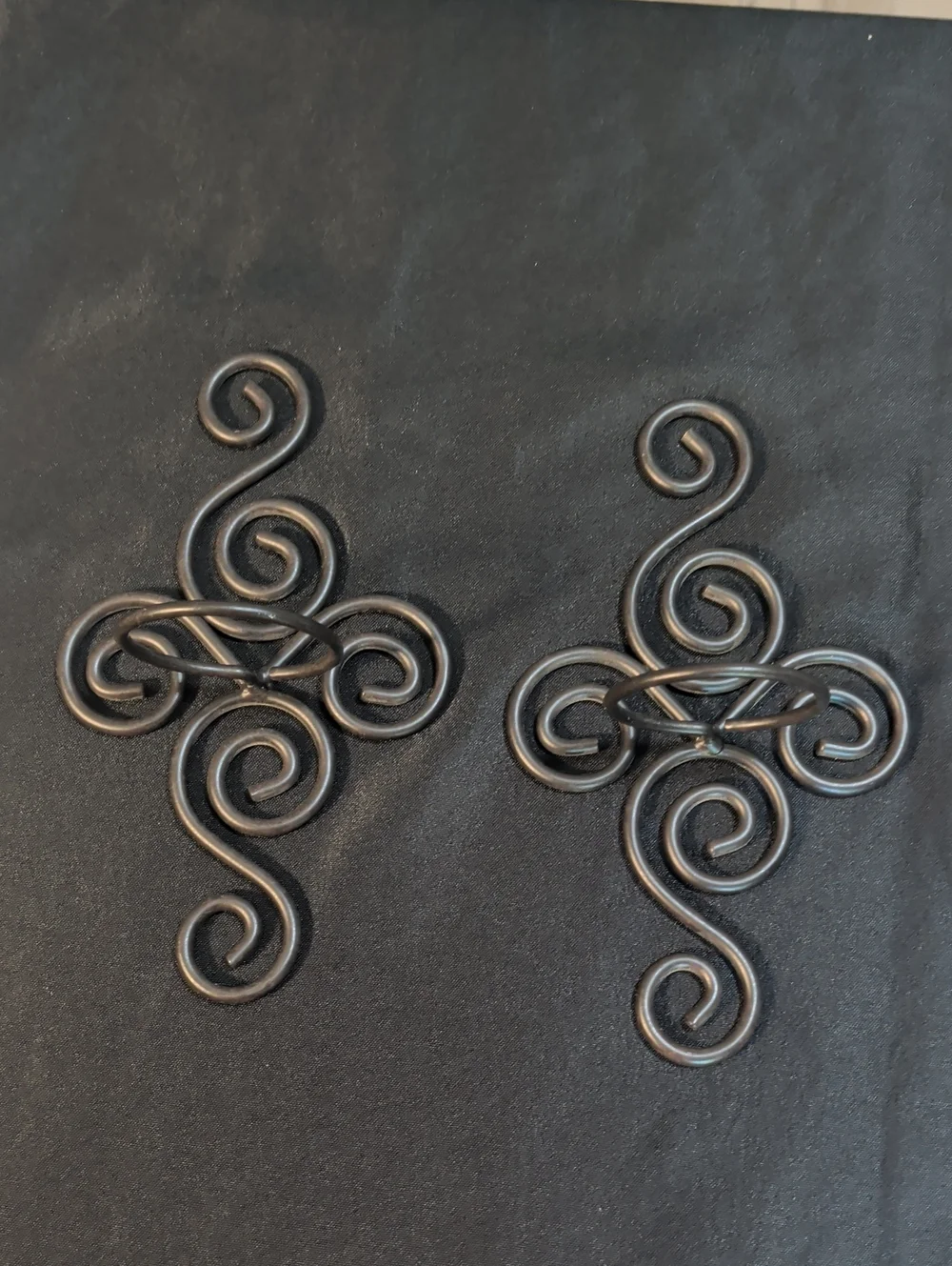 Set Of 2 Metal Tea Light Wall Sconces